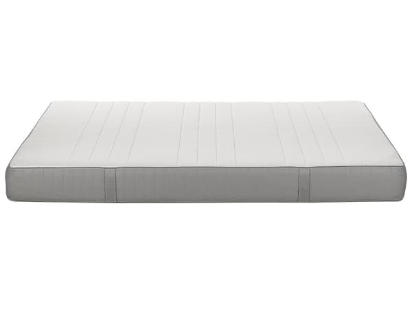 Memoryskummadrass Hvit med Gråt Stoff Polyester 160 x 200 cm Fast Avtakbart Trekk