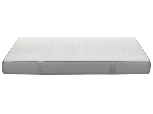 Memoryskummadrass Hvit med Gråt stoff Polyester 160 x 200 cm Medium Avtakbart Trekk