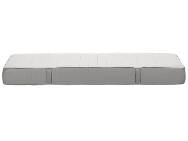 Skummadrass Hvit og Grå 80 x 200 cm Medium med glidelås og Avtakbart Polyestertrekk Soveromstilbehør