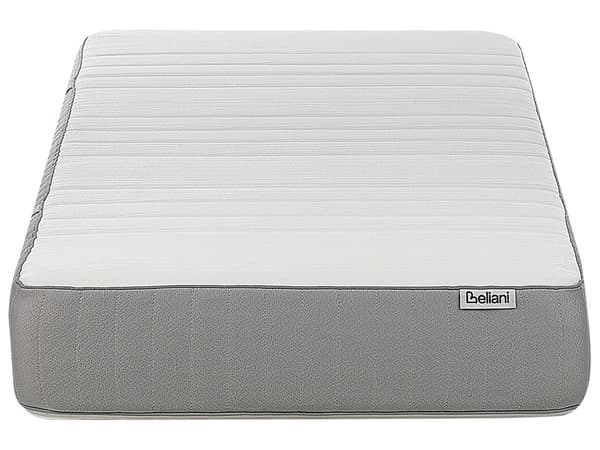 Skummadrass Hvit og Grå 80 x 200 cm Medium med glidelås og Avtakbart Polyestertrekk Soveromstilbehør