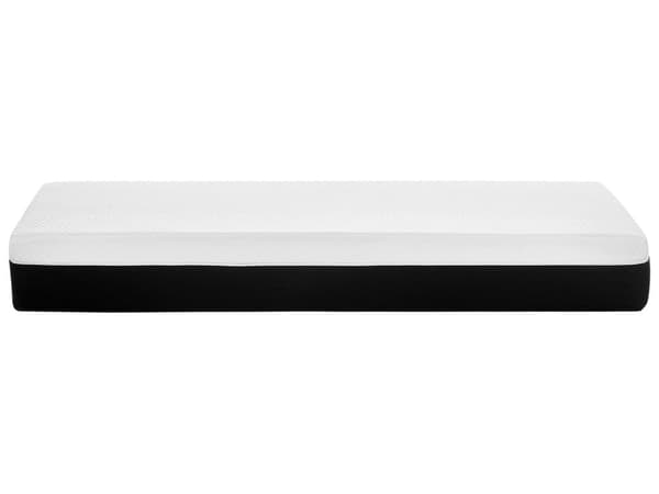 Latex Skummadrass Hvit og Svart 90 x 200 cm Fast Avtakbart Polyestertrekk med Glidelås Soveromstilbehør