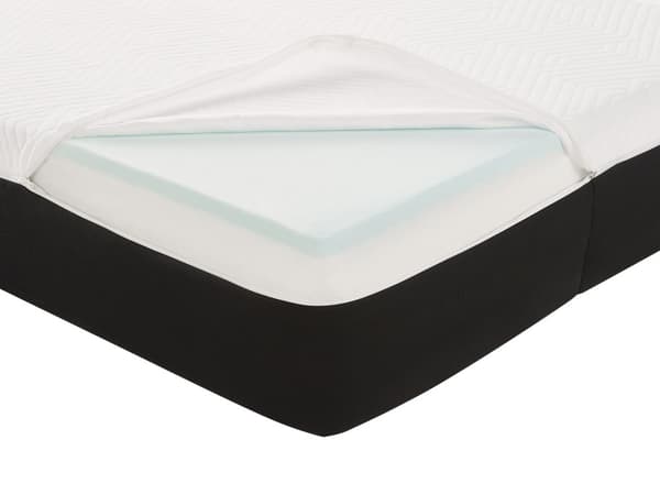 Gelskummadrass Fast Hvit og Svart 180 x 200 cm Avtakbart Polyestertrekk med Glidelås Soveromstilbehør