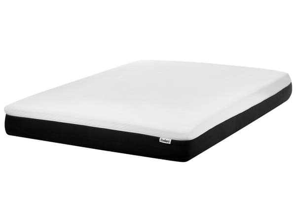 Gelskummadrass Fast Hvit og Svart 140 x 200 cm Avtakbart Polyestertrekk med Glidelås Soveromstilbehør