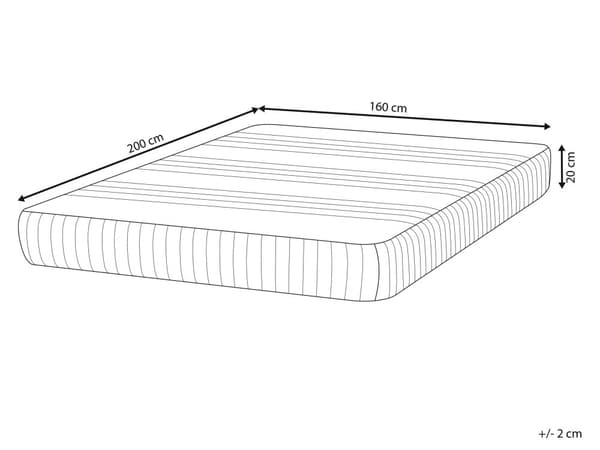 Latex-skummadrass Hvit og Grå 160 x 200 cm med Avtakbart Polyestertrekk med Glidelås Soveromstilbehør