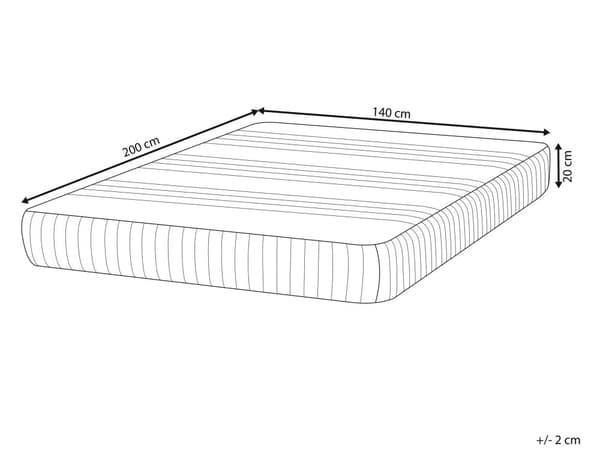 Gelskummadrass Hvit og Grå 160 x 200 cm med Avtakbart Polyestertrekk med Glidelås Soveromstilbehør