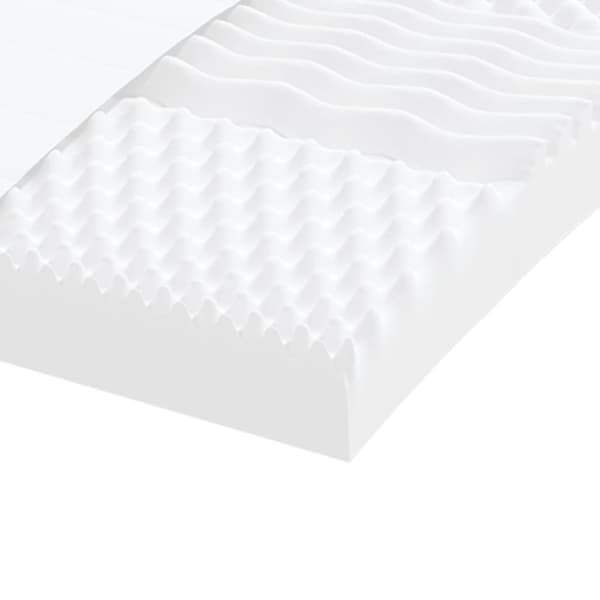 skummadras 90x210 cm 7 zoner hårdhed 20 ILD hvid