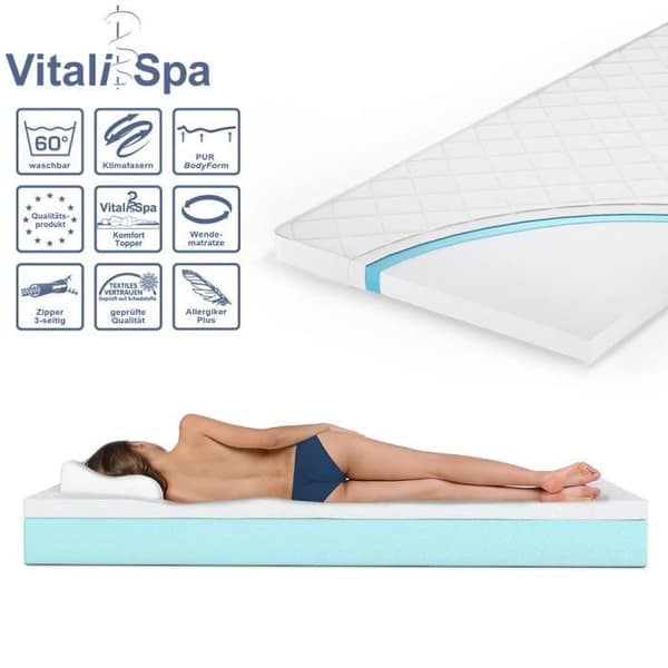 VitaliSpa elastisk kallskumsmadrass 90x200
