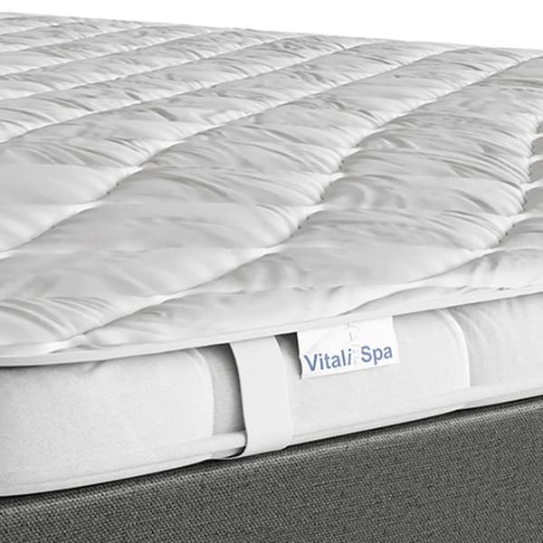 Vitalispa Madrassskydd, Vit, 90 x 200 cm tvättbar upp till 60°C lämplig för torktumling