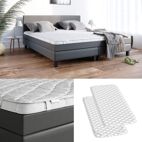 Vitalispa Madrassskydd, Vit, 90 x 200 cm tvättbar upp till 60°C lämplig för torktumling
