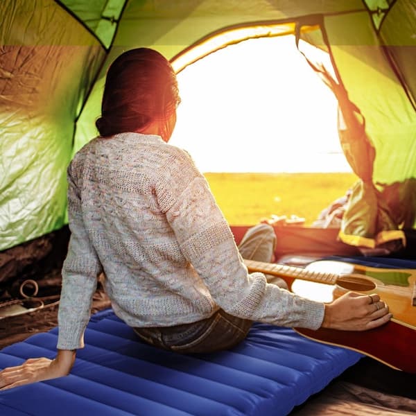 Rootz Camping Air Madras - Liggeunderlag - Oppustelig madras - Vandtæt polyester - 195cm x 70cm x 10cm