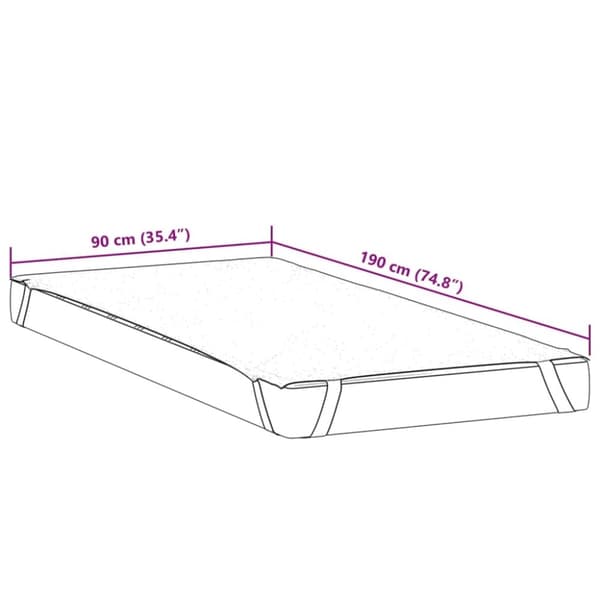 vidaXL Patjansuoja valkoinen 90x190 cm Vedenpitävä