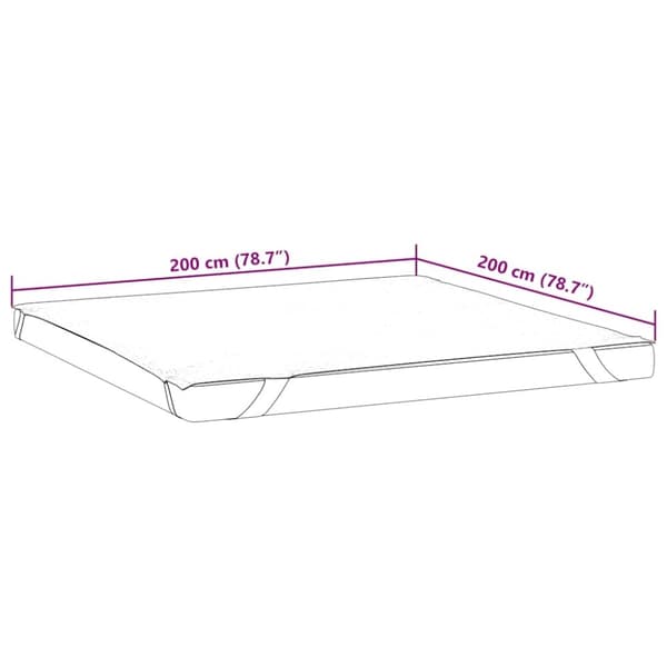 vidaXL Patjansuoja valkoinen 200x200 cm Vedenpitävä