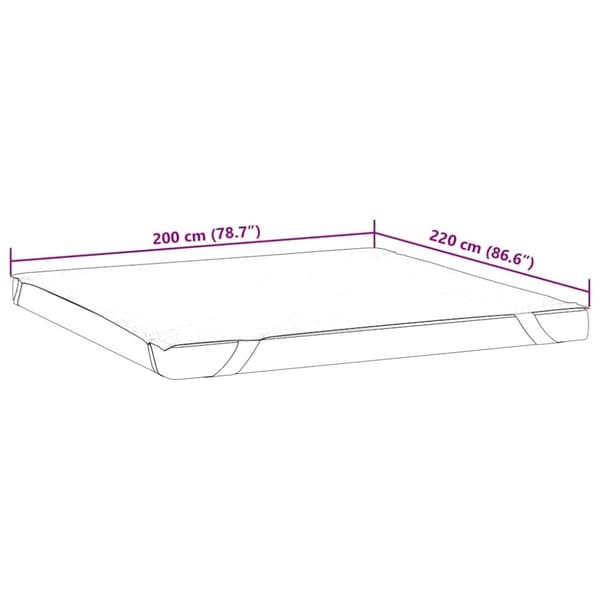 vidaXL Madrasskydd vit 200x220 cm vattentät