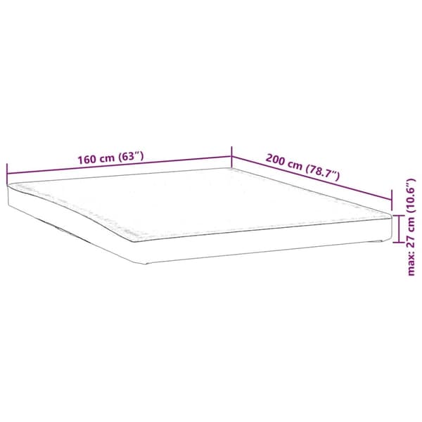 vidaXL Madrasskydd vit 160x200 cm vattentät