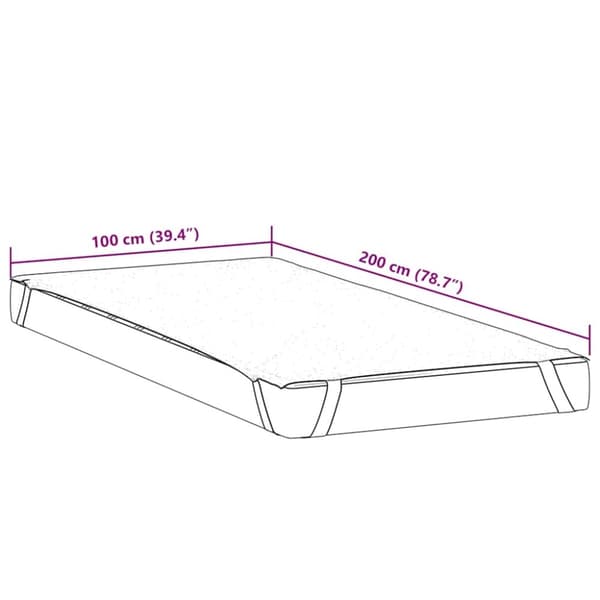 vidaXL Patjansuoja valkoinen 100x200 cm Vedenpitävä