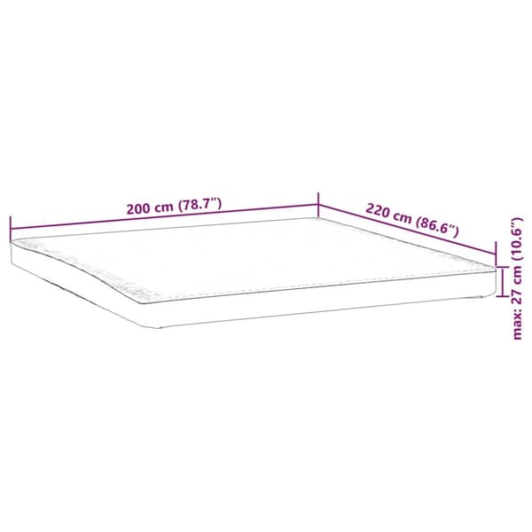 vidaXL Madrasskydd vit 200x220 cm vattentät