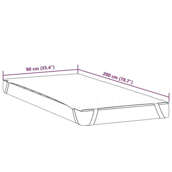vidaXL Patjansuoja Valkoinen 90x200 cm Vedenpitävä