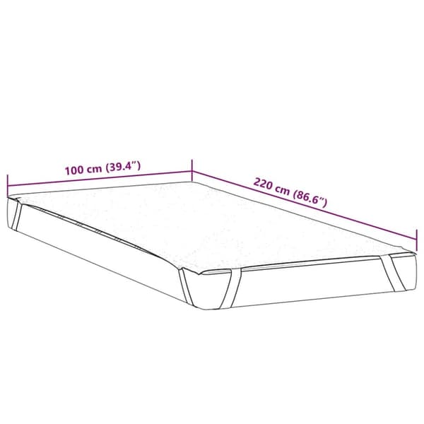 vidaXL Patjansuoja Valkoinen 100x220 cm Vedenpitävä
