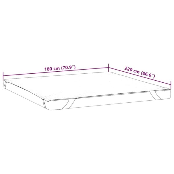 vidaXL Madrasskydd vit 180x220 cm vattentät