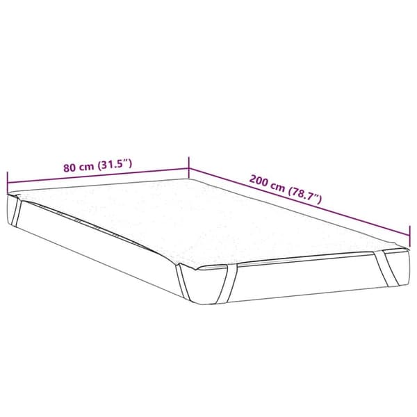 vidaXL Madrassbeskytter hvit 80x200 cm vanntett