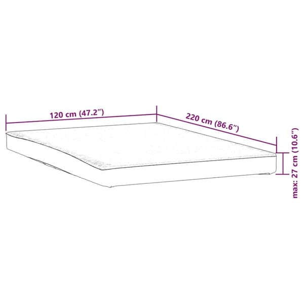 vidaXL madrasbeskytter 120x220 cm vandtæt hvid