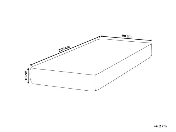 Skummadrass Hvit 90 x 200 cm Trekk med Glidelås Medium Trykkavlastende Barnemadrass Soverom