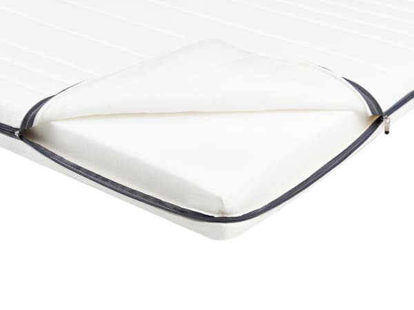 Skummadrass Hvit 90 x 200 cm Trekk med Glidelås Medium Trykkavlastende Barnemadrass Soverom