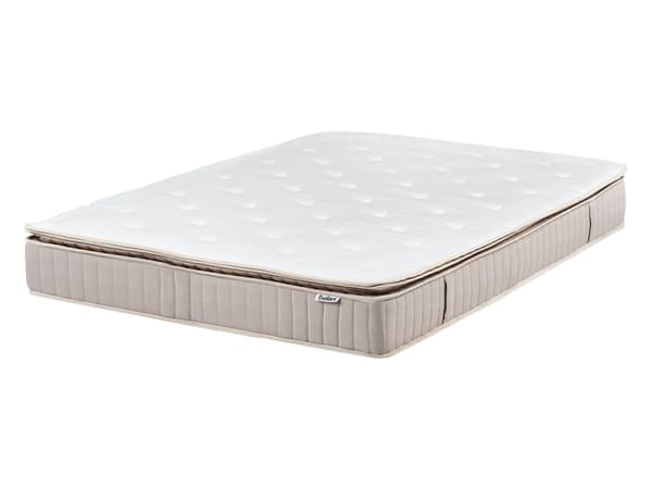 Lateks pocketfjærmadrass Hvit Beige 140 x 200 cm Medium Avtakbart polyestertrekk med glidelås Soverom Madrass Dobbeltseng