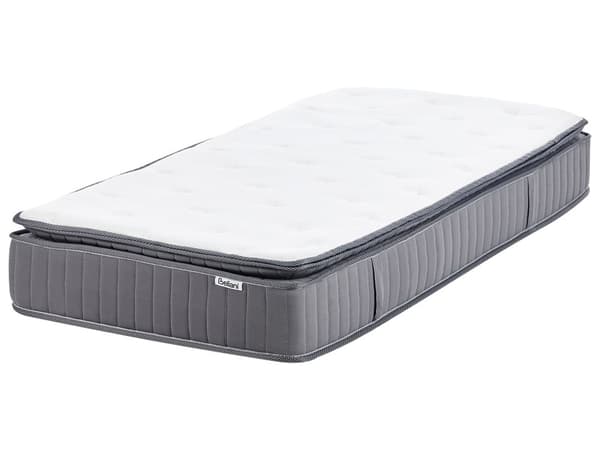 Springfjærmadrass 90 x 200 cm Kjølende Minneskumfylling Avtakbart Trekk Fast Moderne Design