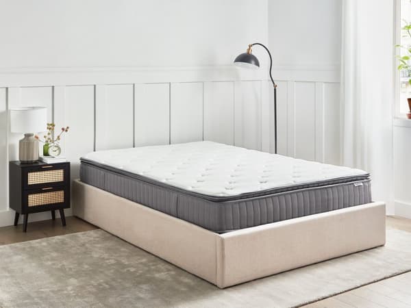 Springfjærmadrass med Håndtak Kjølende Minneskumfylling Avtakbart Trekk 140 x 200 cm Fast Moderne Design