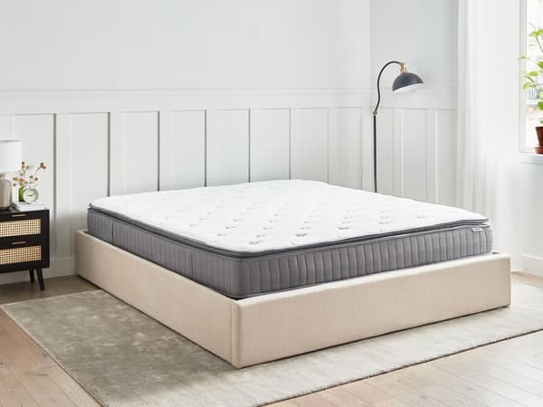 Springfjærmadrass 180 x 200 cm Kjølende Minneskumfylling Avtakbart Trekk Fast Moderne Design