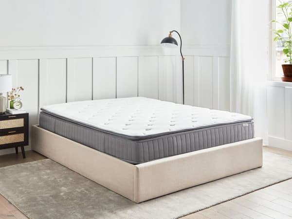 Springfjærmadrass Kjølende Minneskumfylling Avtakbart Trekk Fast 160 x 200 cm Moderne Design Quiltet