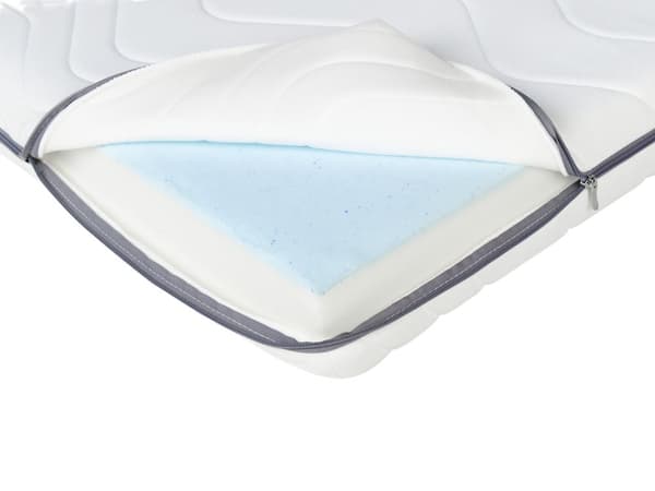 Madrass Memoryskum Vit Liten Enkel Storlek 90 x 200 cm Dragkedja Skydd Medelfast