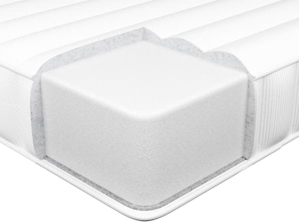Skummadras Hvid 80 x 200 cm Betræk med lynlås Medium Trykaflastende Børnemadras Soveværelse