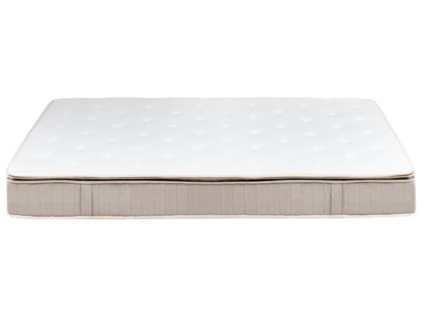 Latex pocket springmadras Hvid Beige 160 x 200 cm Medium Aftageligt polyesterbetræk med lynlås Soveværelse Madras Dobbeltseng
