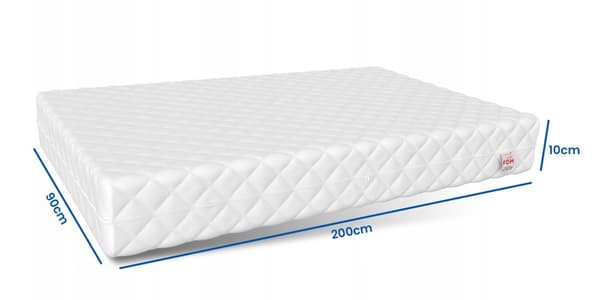 90x200 cm barnskummadrass med antiallergiskt kokoslager och tvättbart överdrag