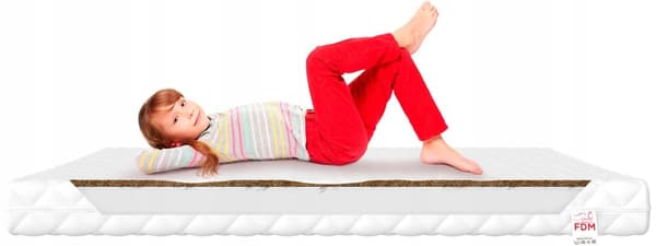 Anti-allergisk Kokosmåtte 90x200cm - Hypoallergen, Vaskbar Betræk, Naturlig Kokoslag til Sund Søvn