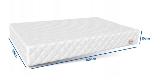 Extra gästmadrass - Polyether med kokos & luftflöde, 80x160 cm, medium mjuk