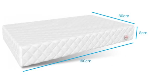 80x160cm Utrullbar Skummadrass med Kokoslager - Perfekt för Studenter & Flyttfrekventa