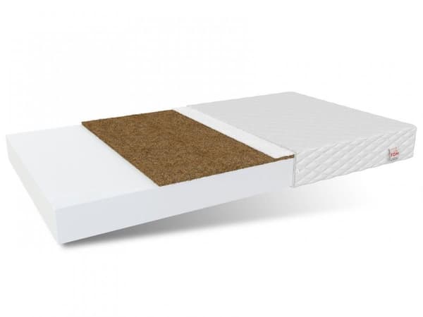 80x140 Anti-Allergi Skummadras med Kokoslag & Vaskebar Betræk