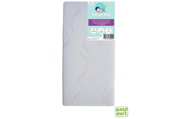 Bäddmadrass för baby i bambu - EASY DORT - 60x120 cm - Densitet 25kg