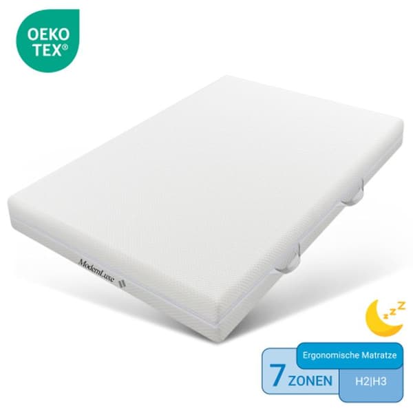 Kylskummadrass, 180x200, 20 cm tjock, H3, H2, ergonomisk madrass i kylskum