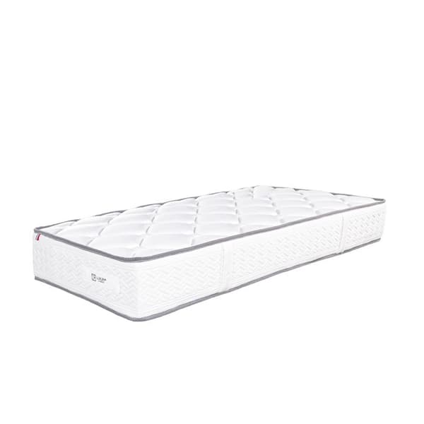Madrass 90x190 cm, Iris, 20 cm, memory foam, fast, sommar/vintersida + 1 kudde + täcke