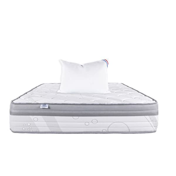 Madrass 90x190 cm, Avslappning, 26cm, Pocket Springs, Högdensitetsskum, Ergonomiskt, Balanserat stöd + Kudde