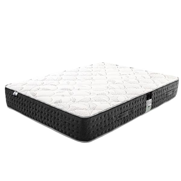 Madrass 140x190 cm, Serenity, Pocketfjädrar, Högdensitetsminne, ergonomisk, Mycket fast stöd + 2 kuddar