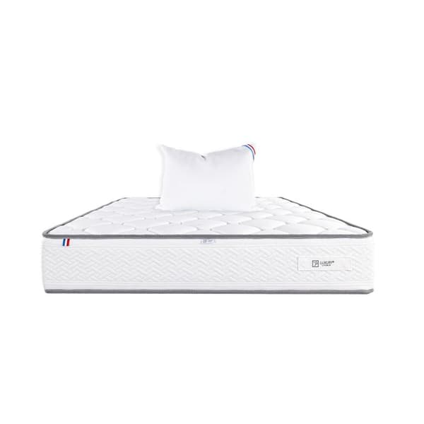 Madrass 90x190 cm, Iris, 20 cm, minnesskum, fast, sommar/vinter-sida + 1 kudde