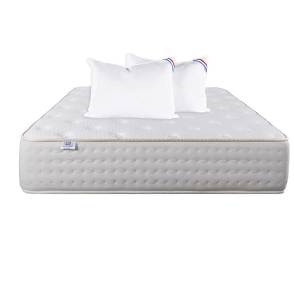 Madrass 180x200 cm, Purlux, 26 cm, latex, oberoende sovyta, sommar/vinter-sida + 2 kuddar