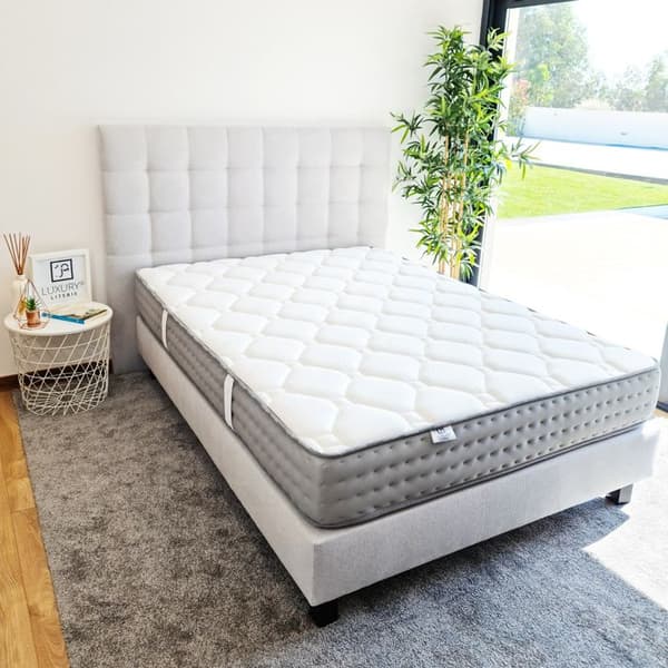 Madrass 90x190 cm, Planilux, 20 cm, minneskum, fast, oberoende sovytor, sommar/vinter-sida