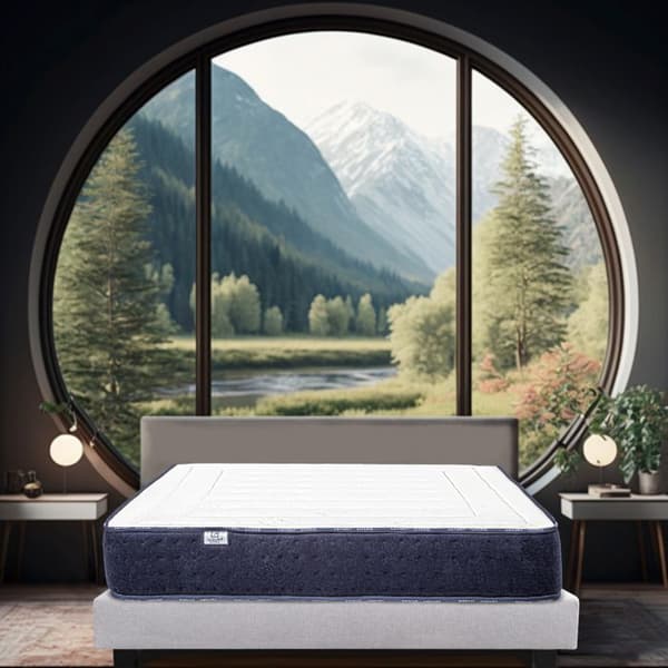 Madrass 140x190 cm, Nuage, 24cm, medium fast, formminne, fristående sovande, sommar/vintersida