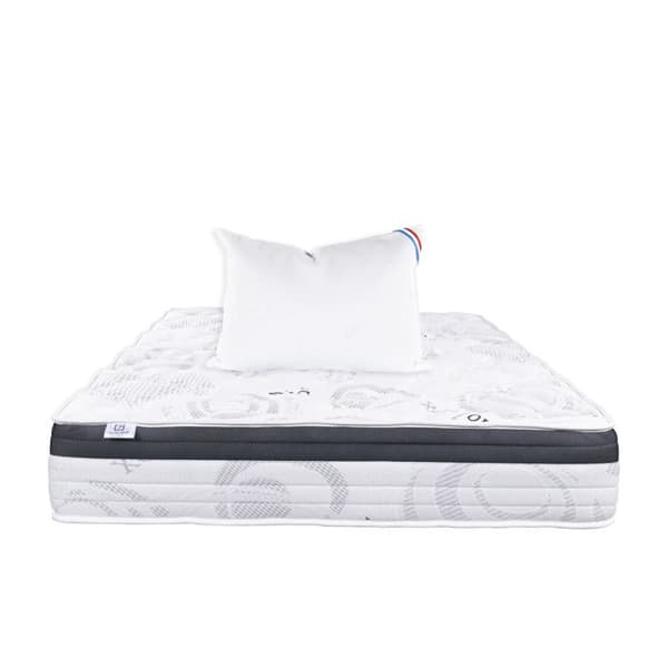 Sängmatta 90x190 cm, Sleeplux, 26 cm, latex, ergonomisk, sommar/vinter-sida, hög densitet + Kudde